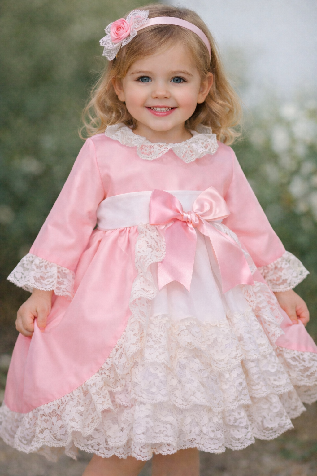 RB Easter lace dress baby pink