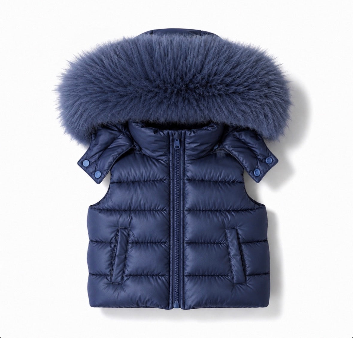 Faux fur padded gillet
