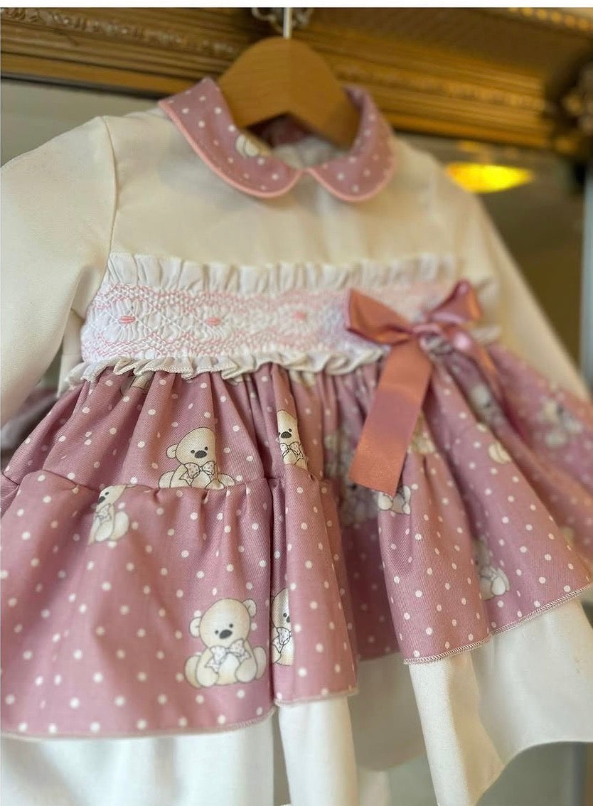 RB smocked teddy bear dress