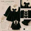RB velvet bow aline green