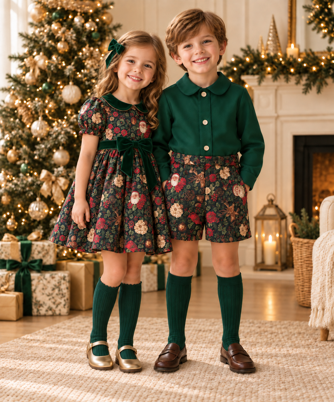 RB Christmas velvet bow dress