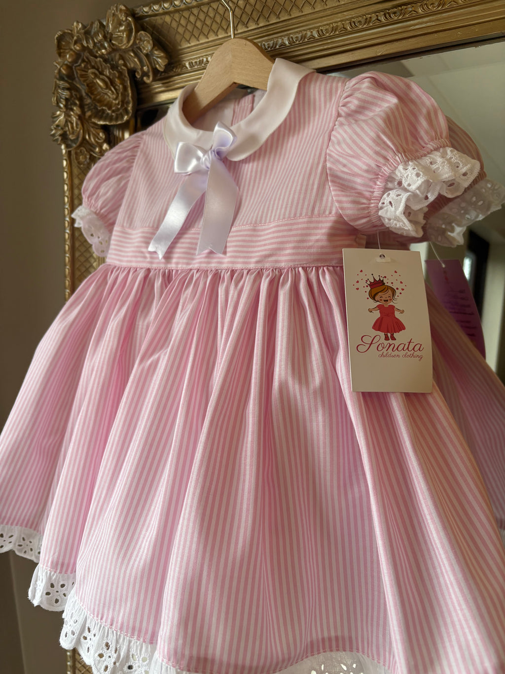 RB candy stipe pink dress
