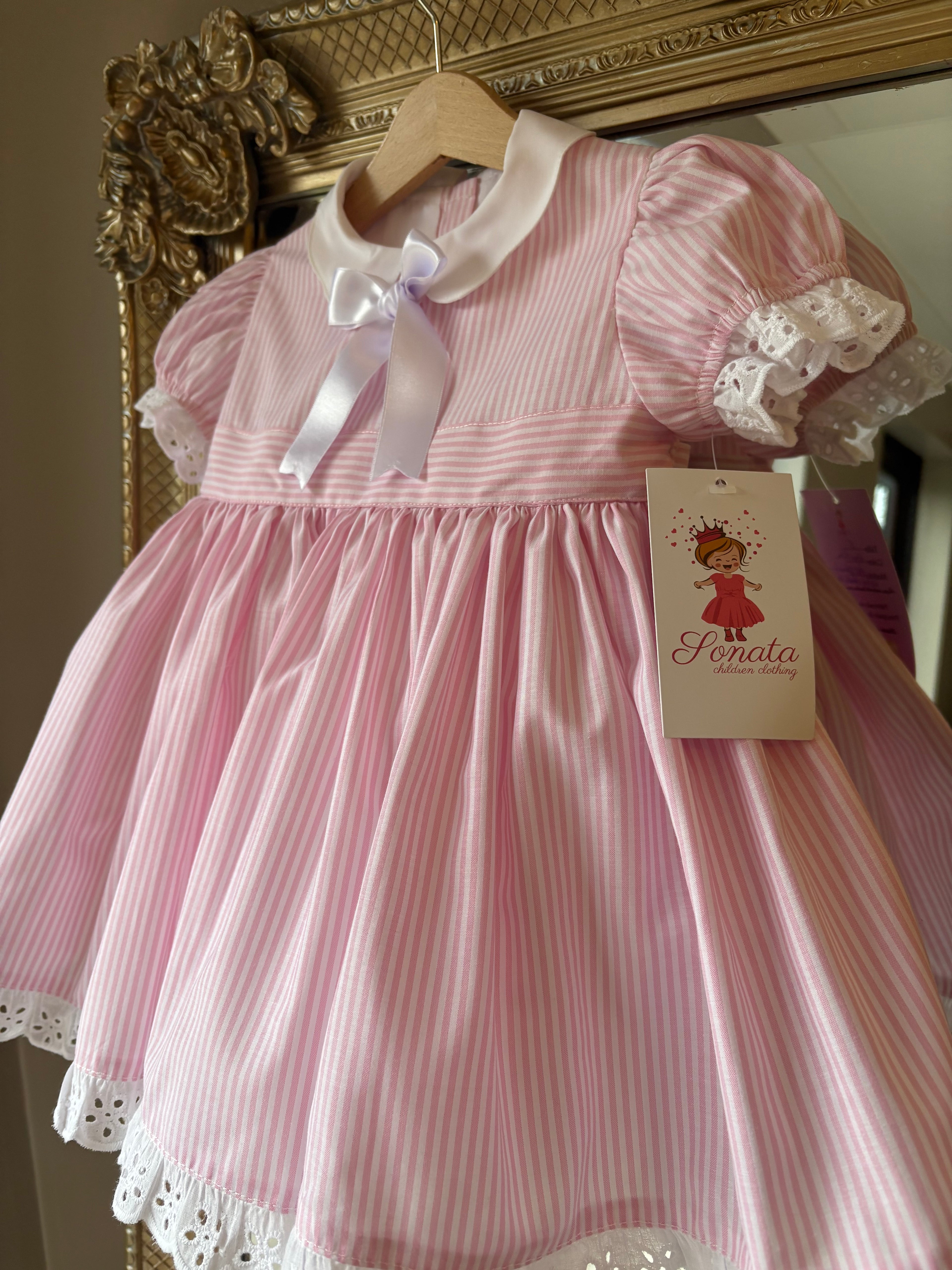 RB candy stipe pink dress