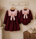 RB burgundy and pink dress