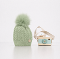 Pangasa real fur cable knit hat