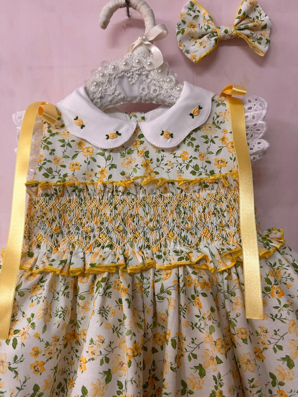 Sonata yellow floral smock