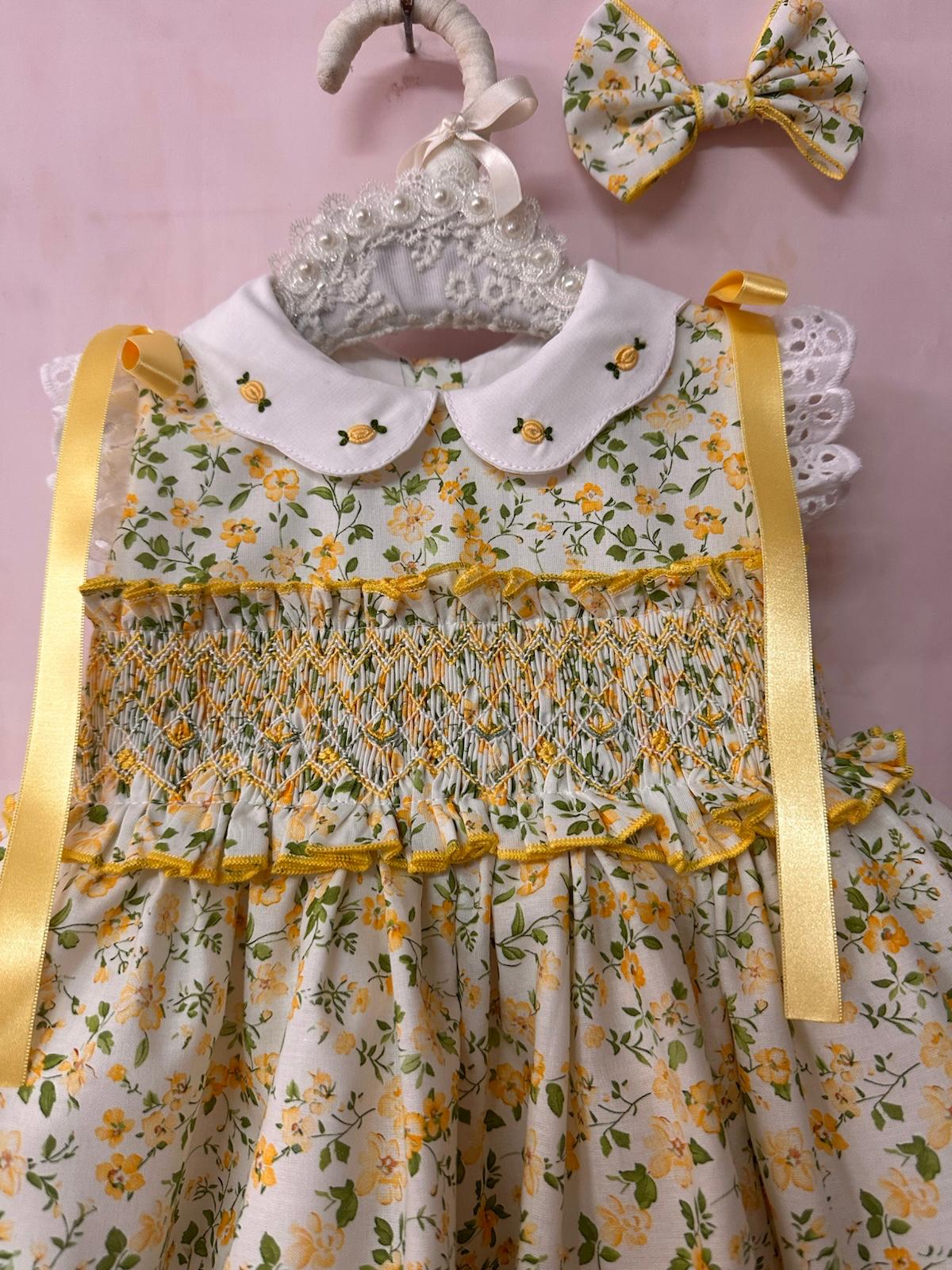 Sonata yellow floral smock