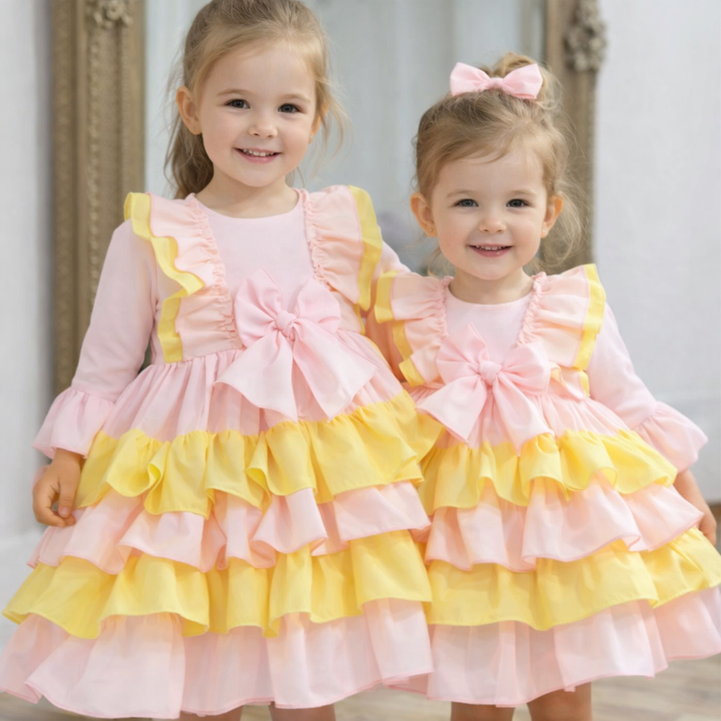 RB ruffle pink and yellow