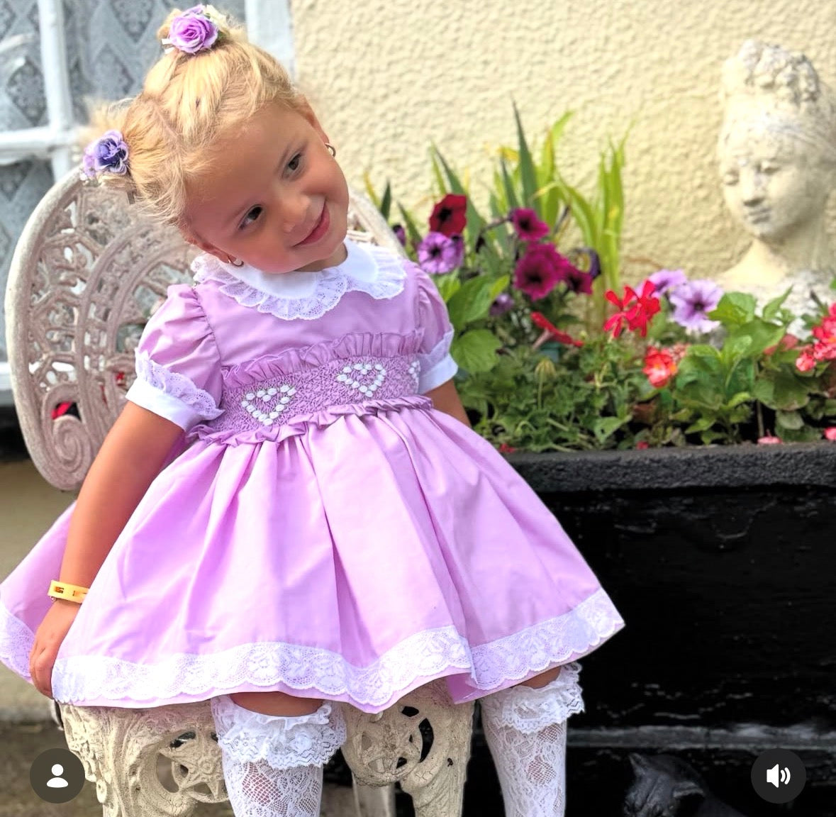 RB heart smocked lilac
