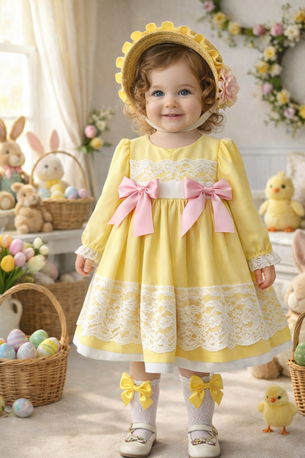 RB cream and pink Easter dress