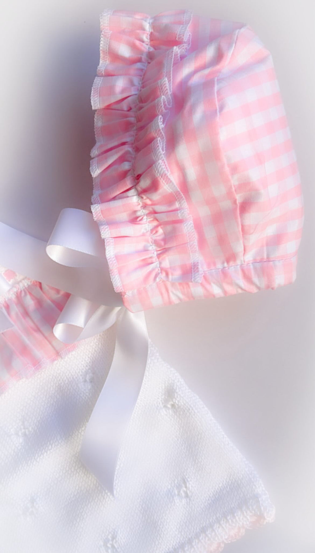 Baby gingham pink set
