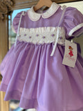 Sonata lilac rose smocked dress