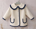 RB cream with navy details short coat