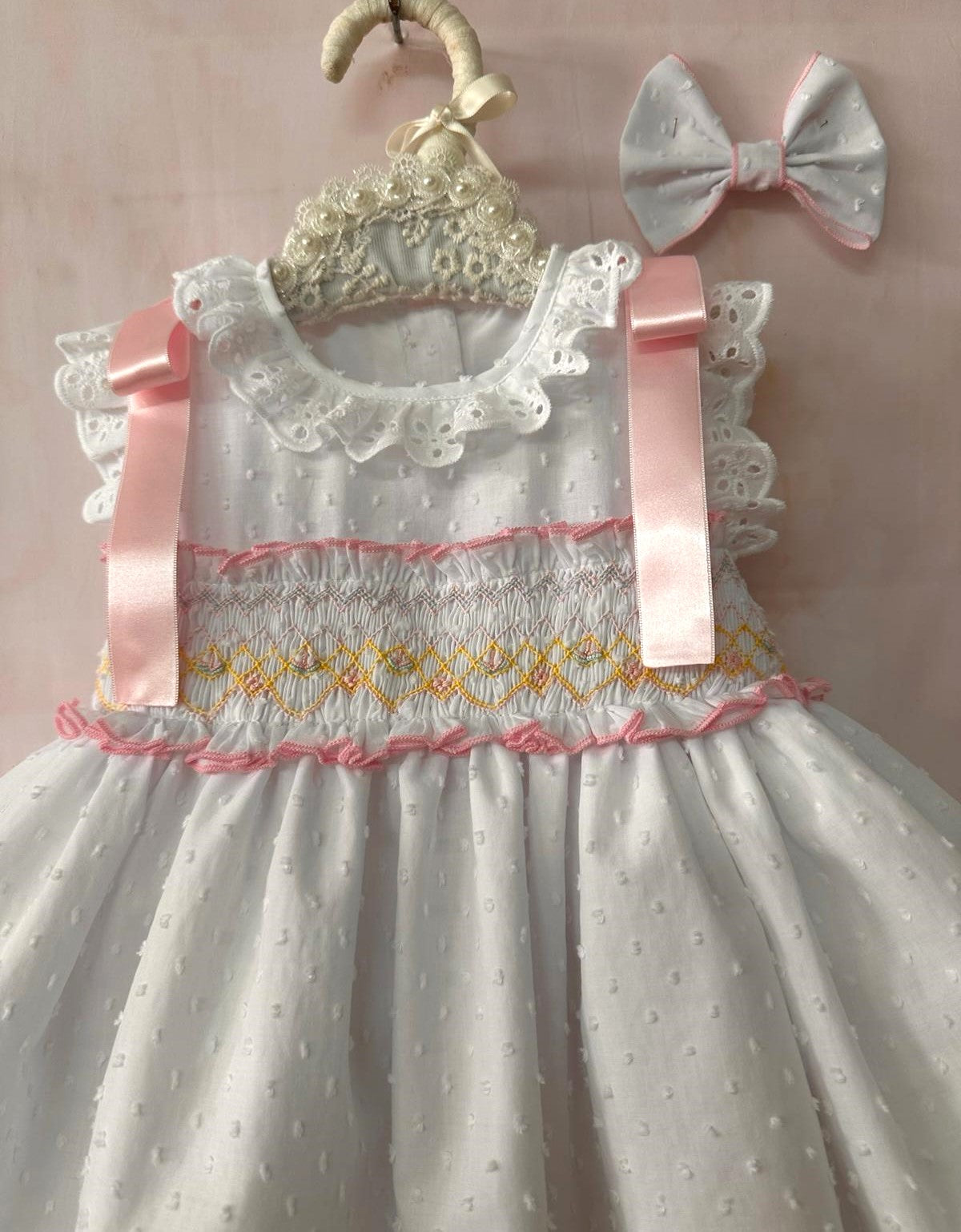 Sonata white smocked
