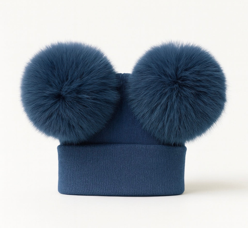 Double pom Pom hat