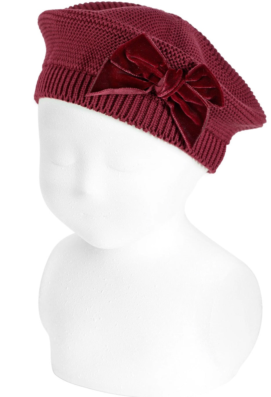 Condor velvet bow beret