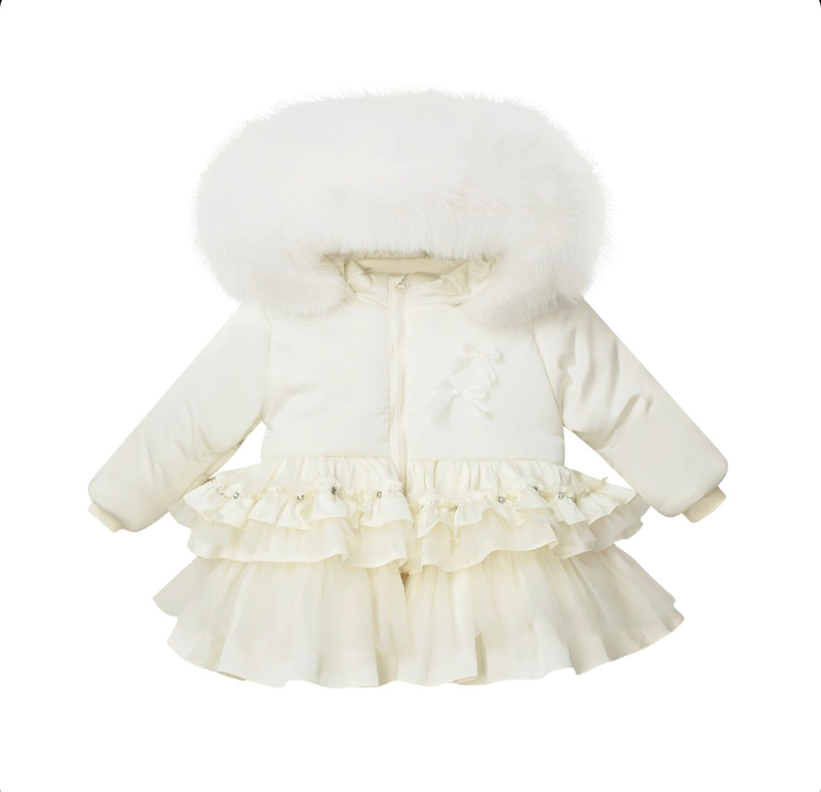 Faux fur padded luxury coat