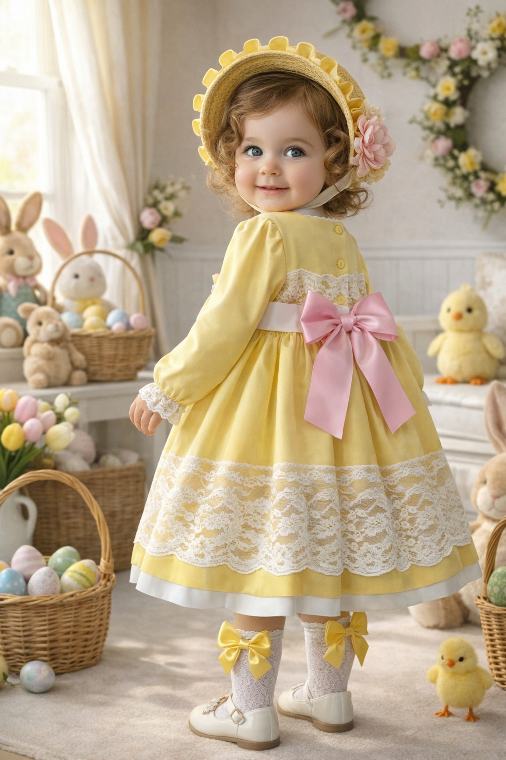 RB cream and pink Easter dress