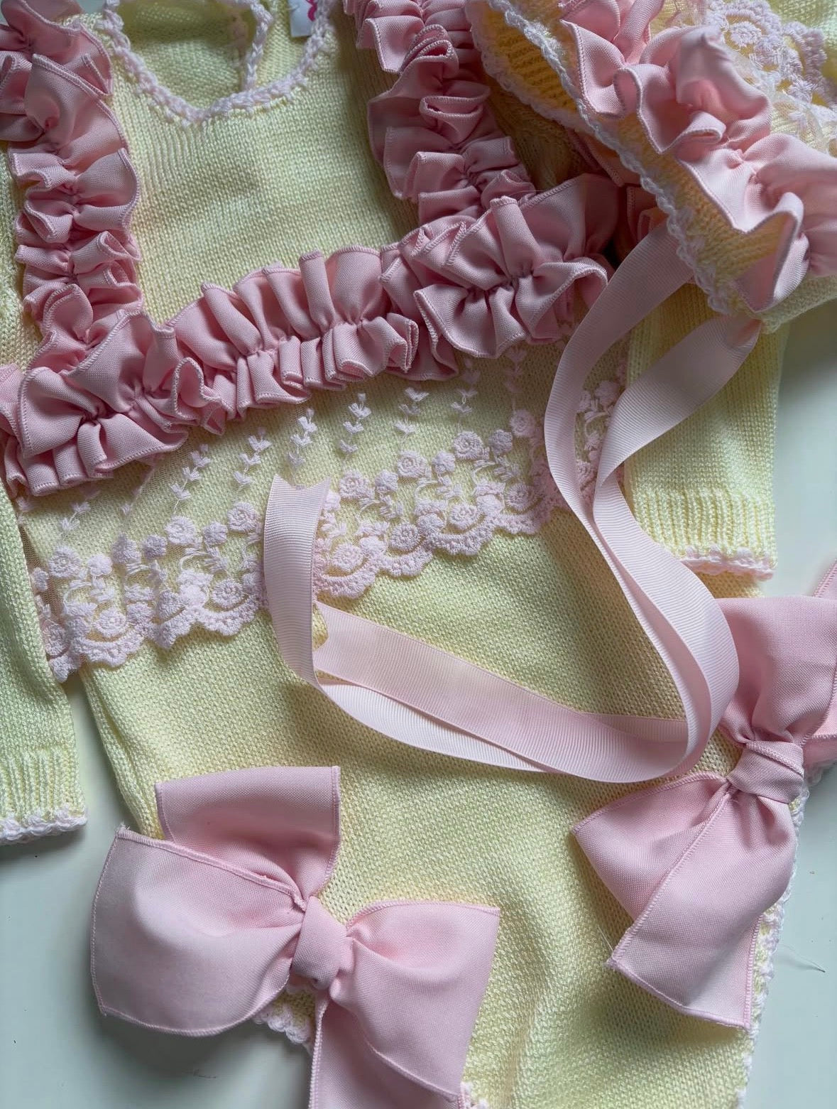 Ela pink and yellow romper