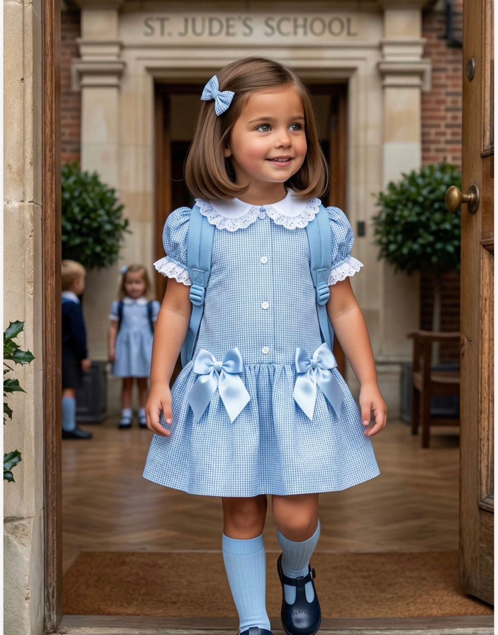 RB gingham drop waist