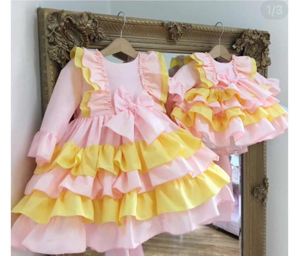 RB ruffle pink and yellow