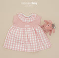 Vichy pink girls dress