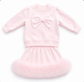 Faux fur skirt set