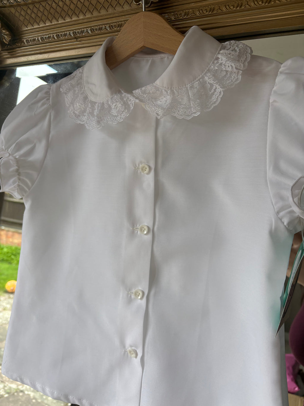 RB school blouse white lace collar