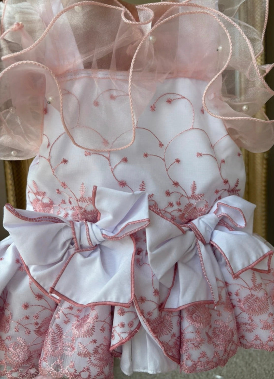 Ela pink and pearl dress