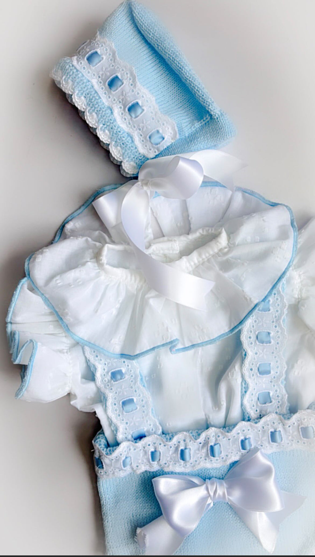 Baby knitted romper and shirt
