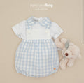 Vichy boys blue romper