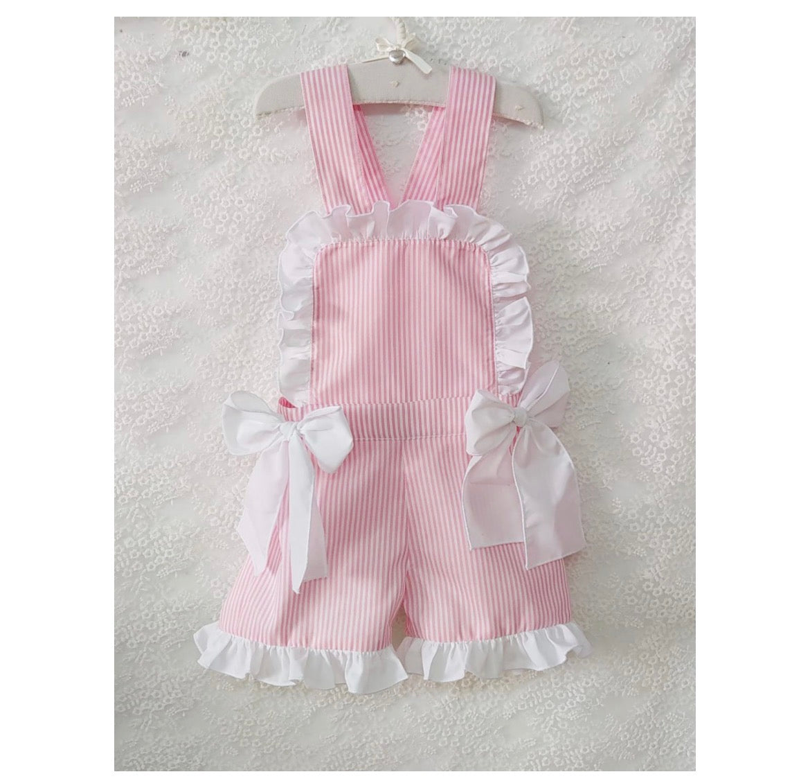 RB candy stipe pink dungarees