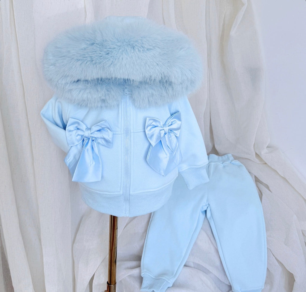Faux fur tracksuit