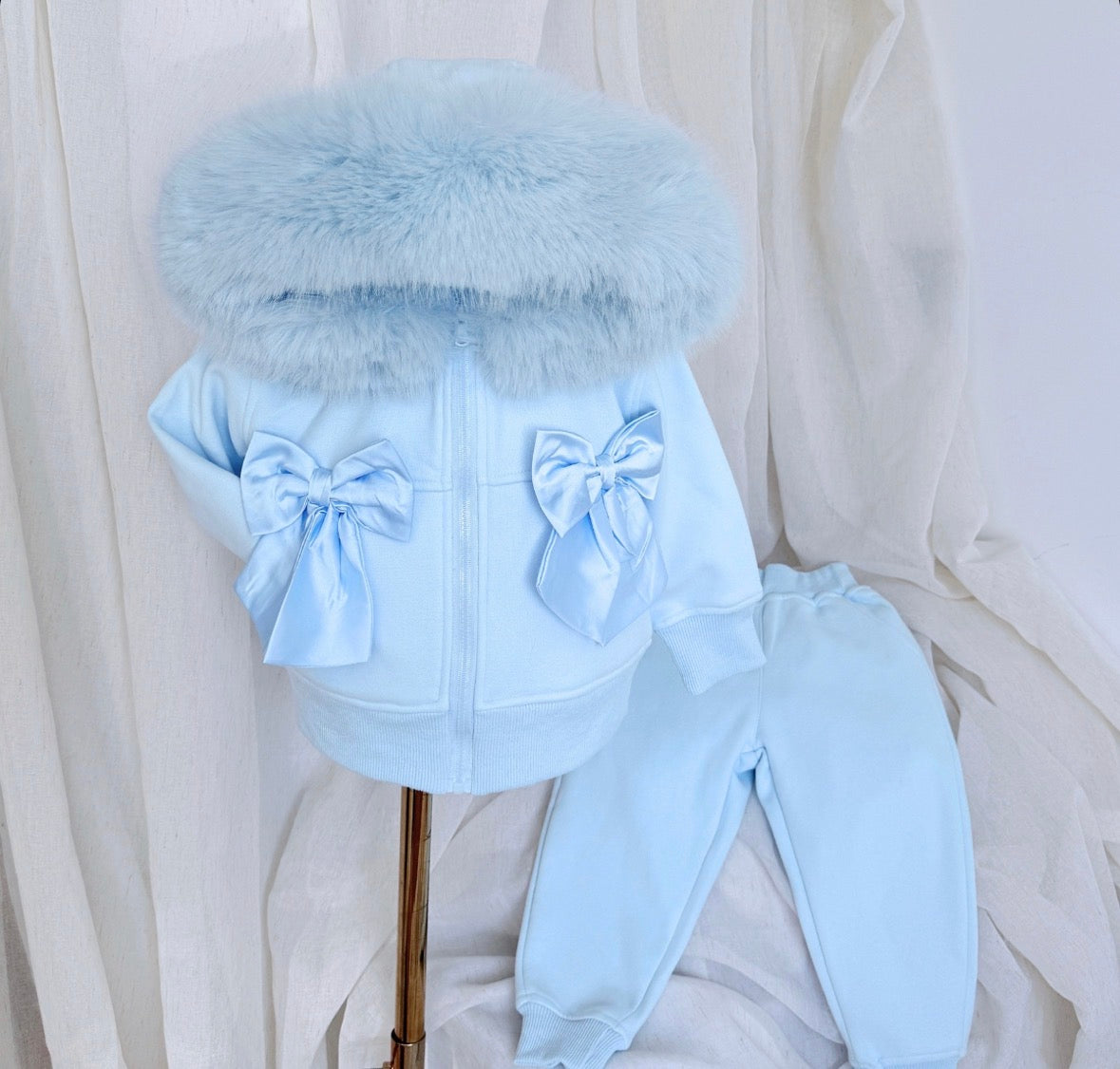 Faux fur tracksuit