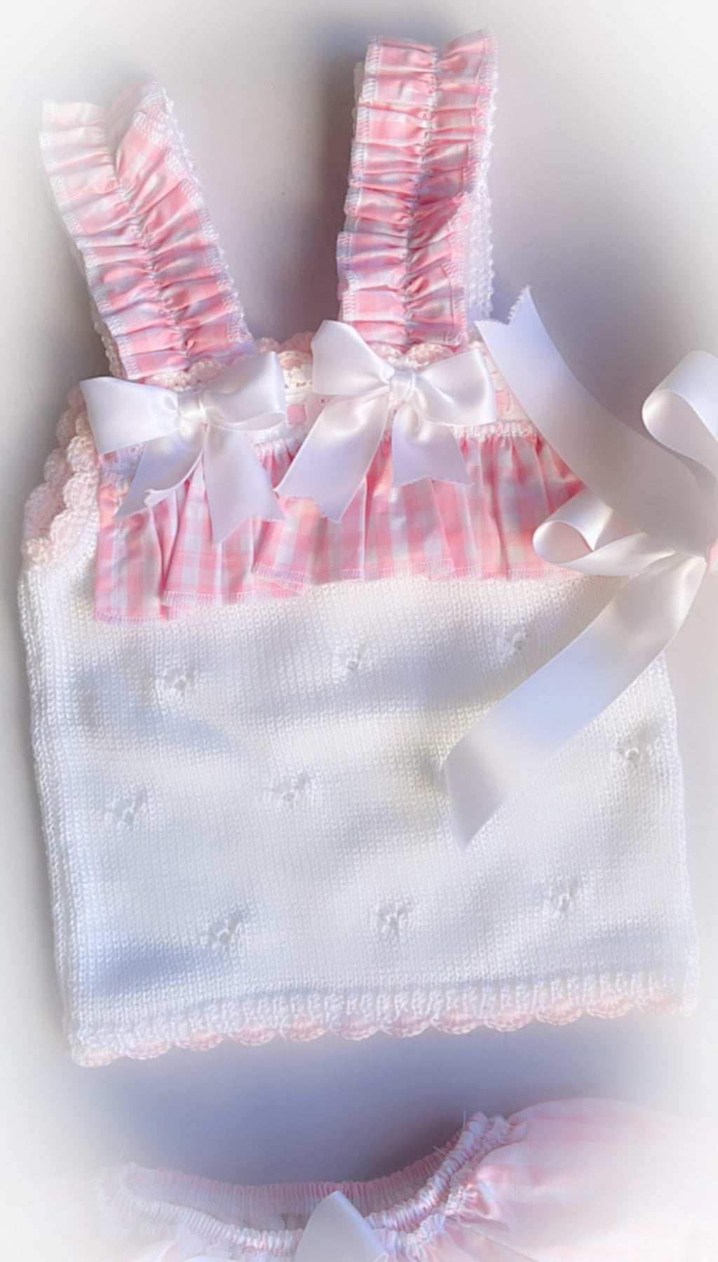Baby gingham pink set