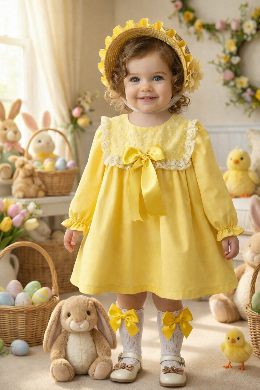 RB heart bib dress yellow