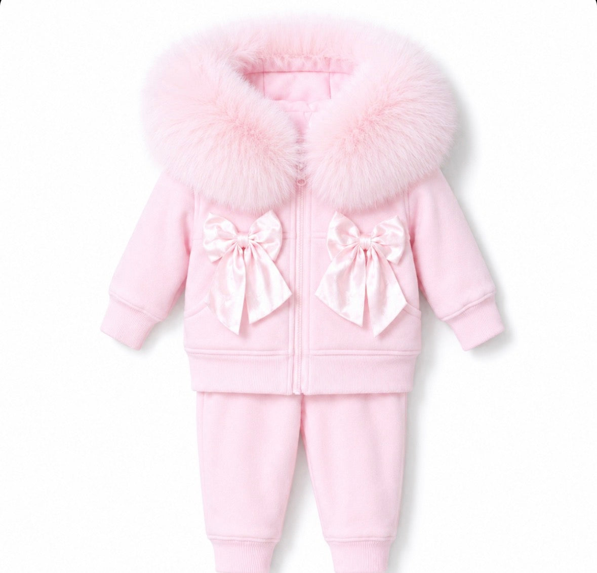 Faux fur tracksuit