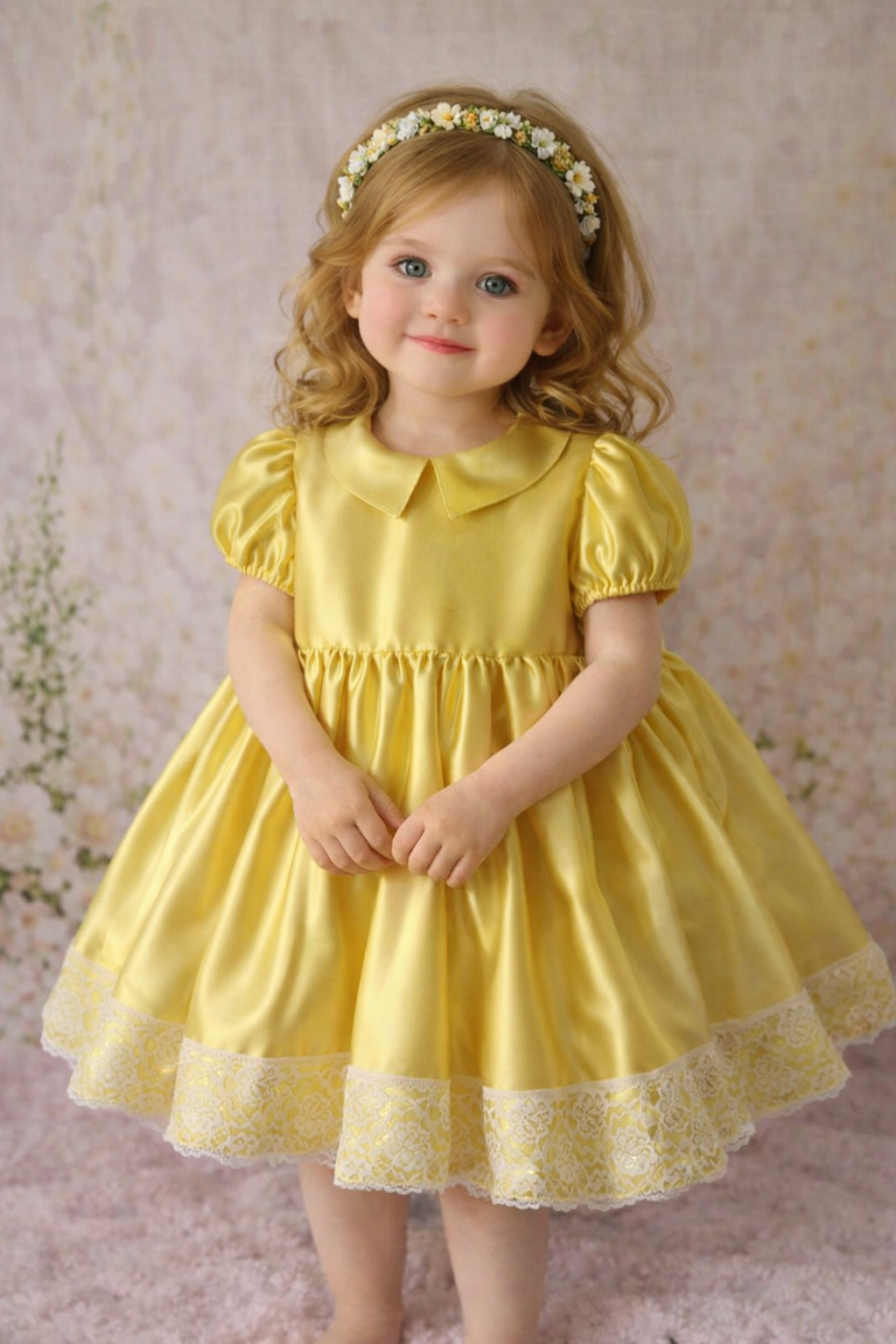 RB yellow satin dress