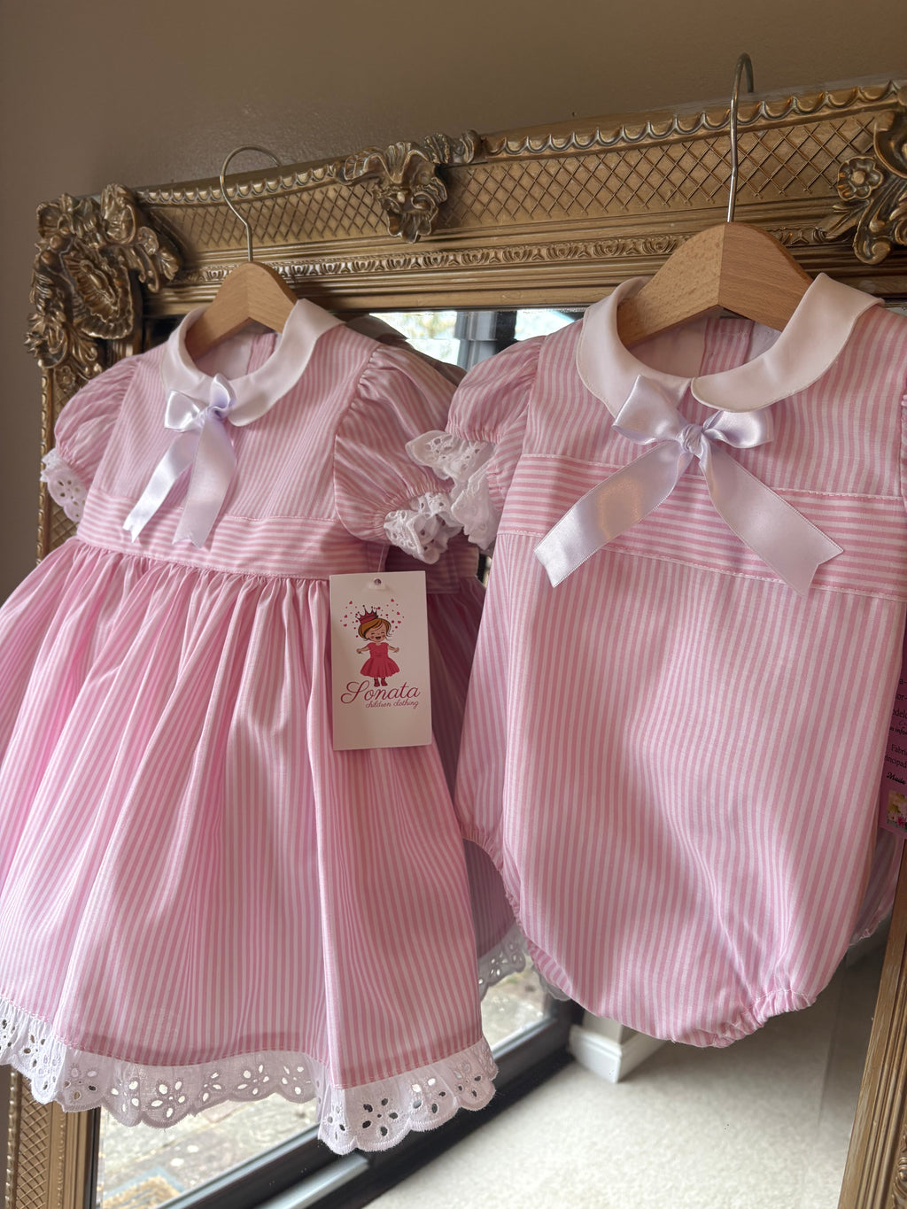 RB candy stipe pink romper
