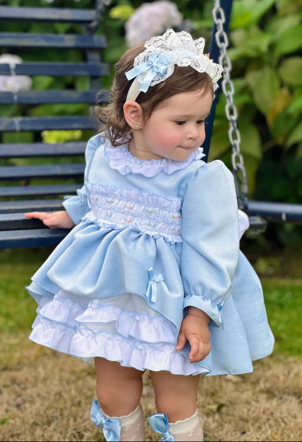 Sonata blue smocked dress