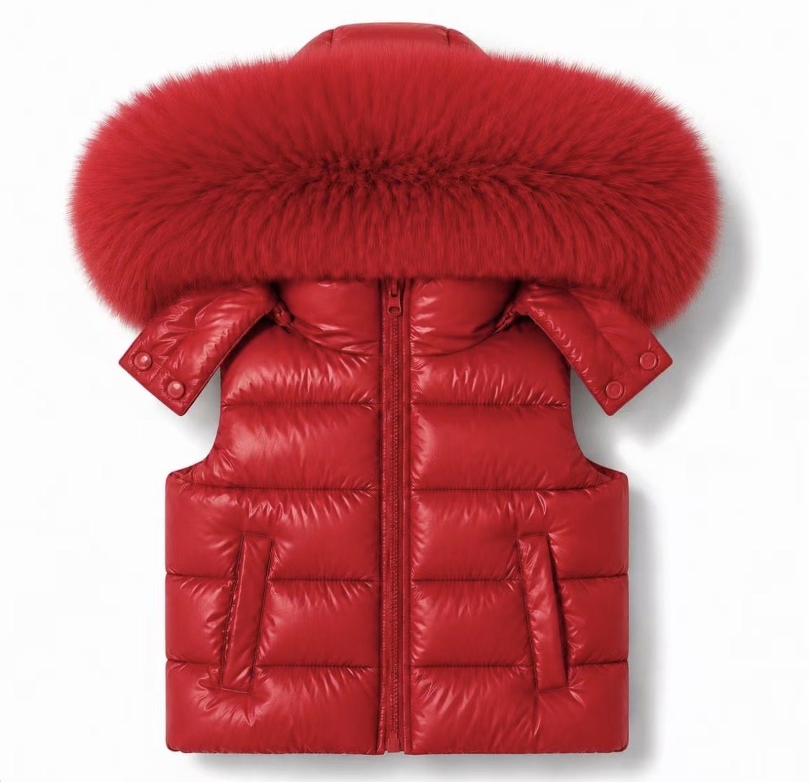 Faux fur padded gillet