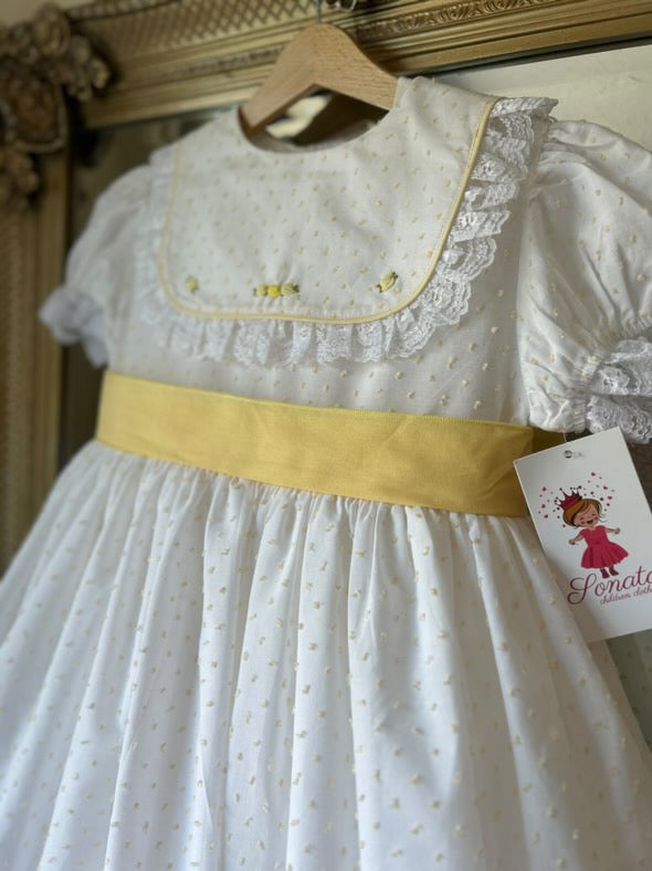 RB vintage dotty yellow dress