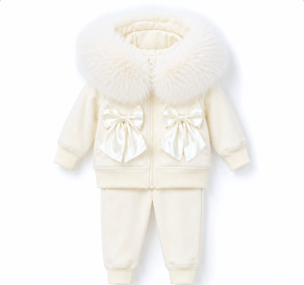 Faux fur tracksuit