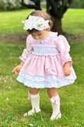 Sonata baby pink smocked dress