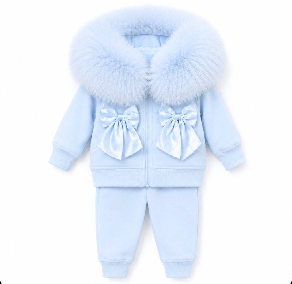 Faux fur tracksuit