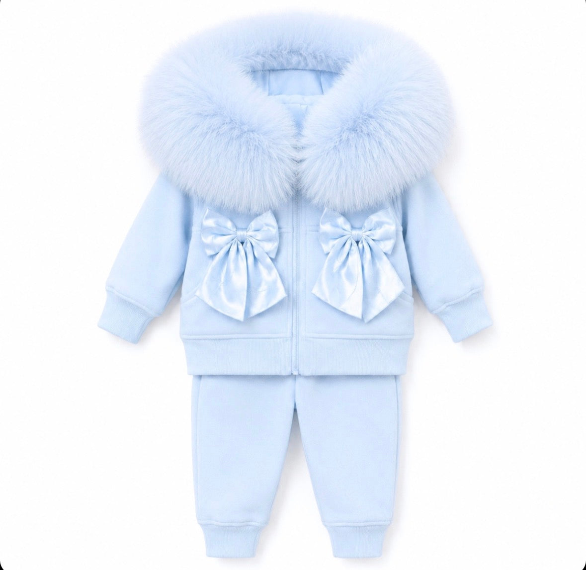 Faux fur tracksuit
