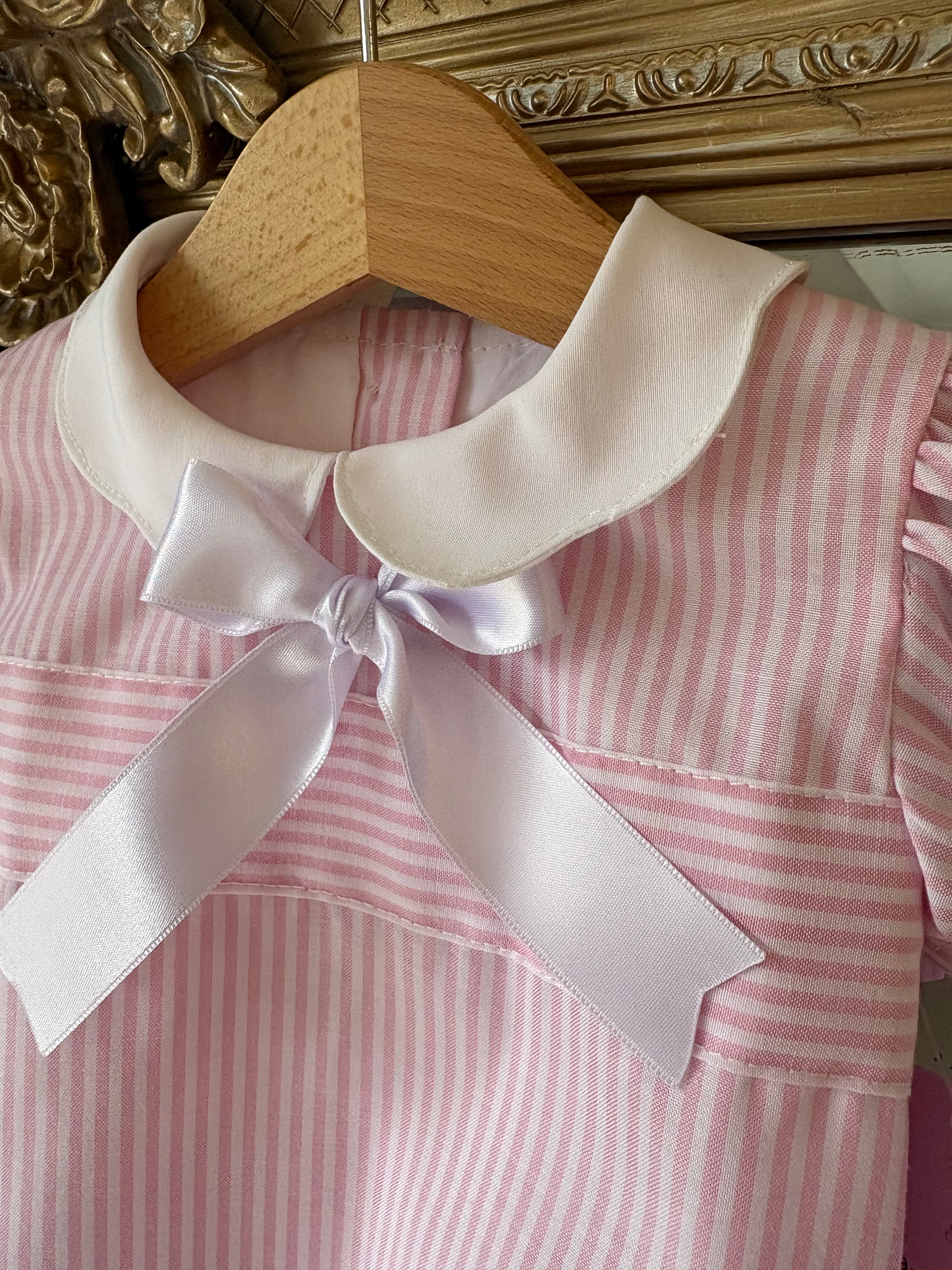 RB candy stipe pink romper
