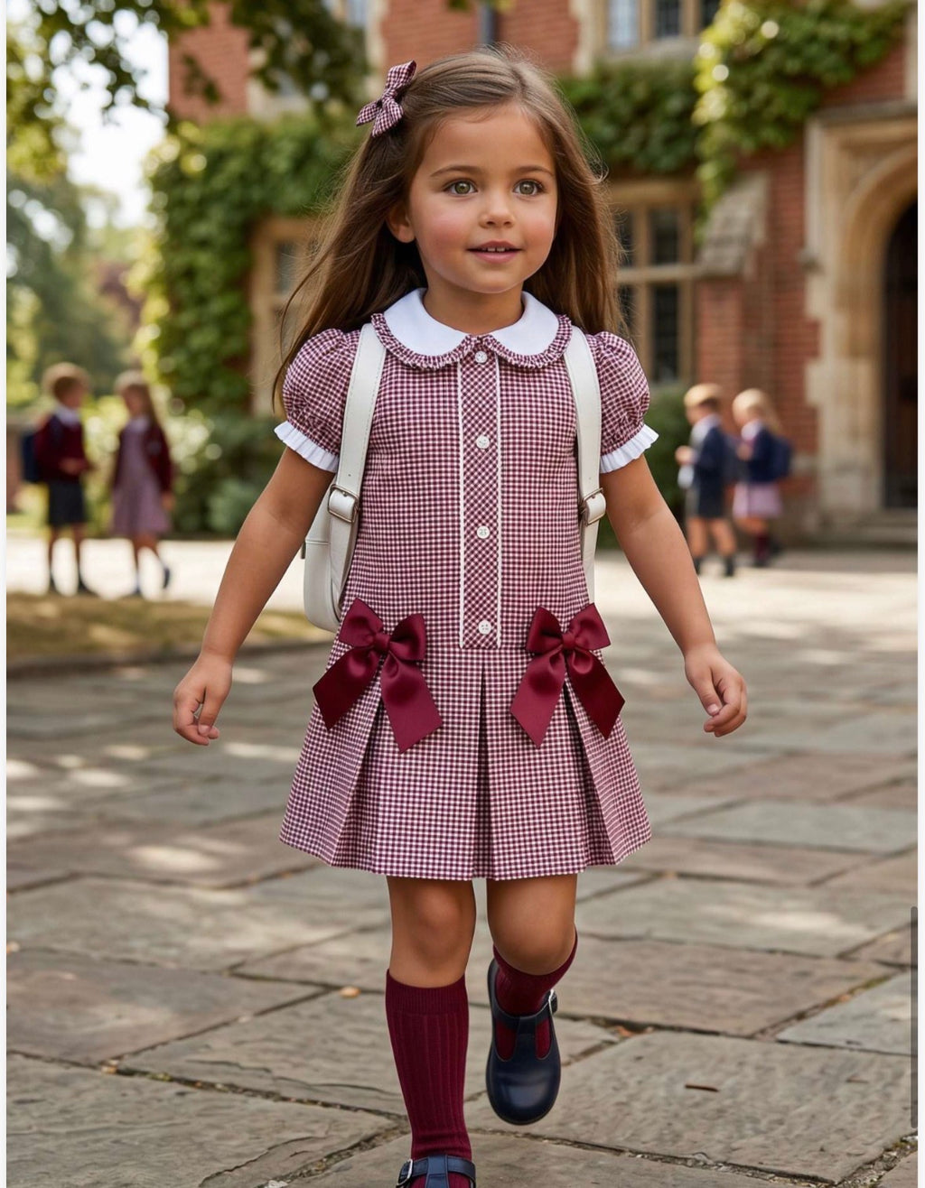 RB gingham aline pleats