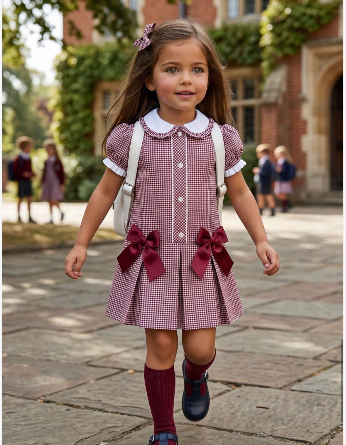 RB gingham aline pleats