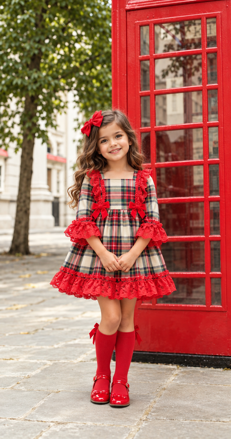 RB Christmas tartan lace